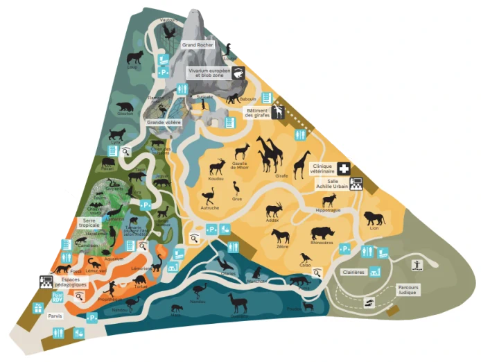 Plan zoo de Paris Vincennes