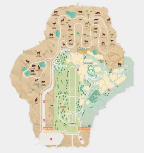 plan zoo Thoiry safari